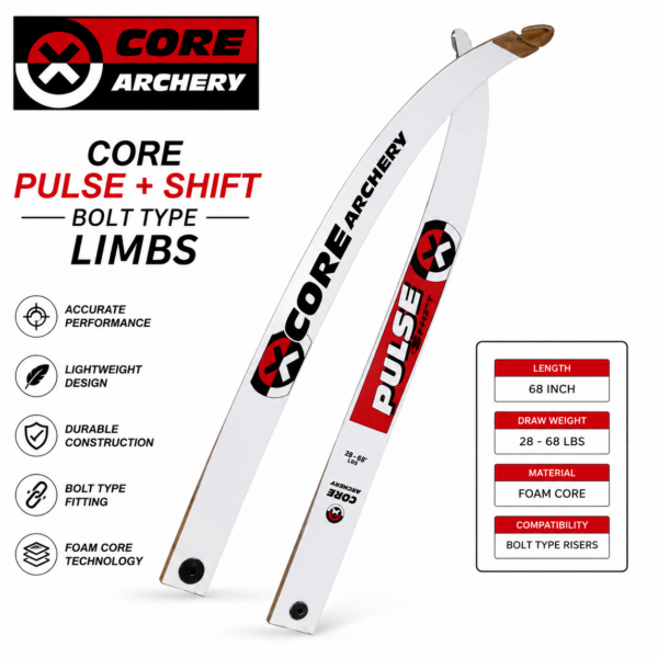 CORE ARCHERY | CORE PULSE + SHIFT BOLT TYPE | RECURVE LIMBS