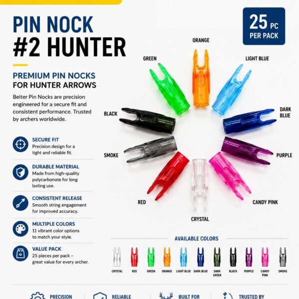 BEITER | PIN NOCK #2 HUNTER | ARROWS & ACCESSORIES | 25pc Pkt |
