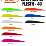 AAE | ELITE PLASTIC FLECTH – 40 | ARROWS & ACCESORIOS | RUBBER VANES ( 100 PCS )