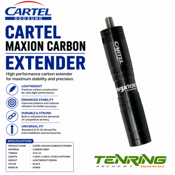 CARTEL | MAXION CARBON | EXTENDER | STABILISER SET | RECURVE & COMPOUND BOW