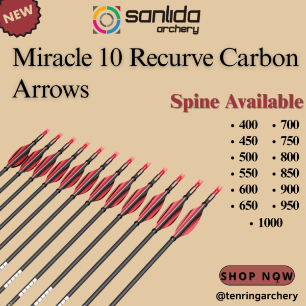 SANLIDA | MIRACLE 10 | TARGET RECURVE | CARBON ARROWS