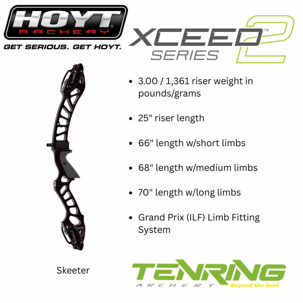 HOYT | XCEED 2 | GRAND PRIX | RISER | 25″ | RECURVE BOW – TENRING ARCHERY
