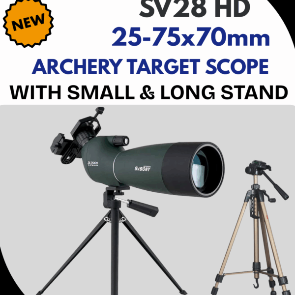 SV BONY | SV28 HD | 25-75x70 ARCHERY TARGET SCOPE | WITH STAND