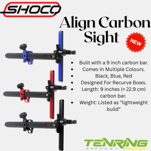 SHOCQ ARCHERY | ALIGN CARBON SIGHT | RECURVE