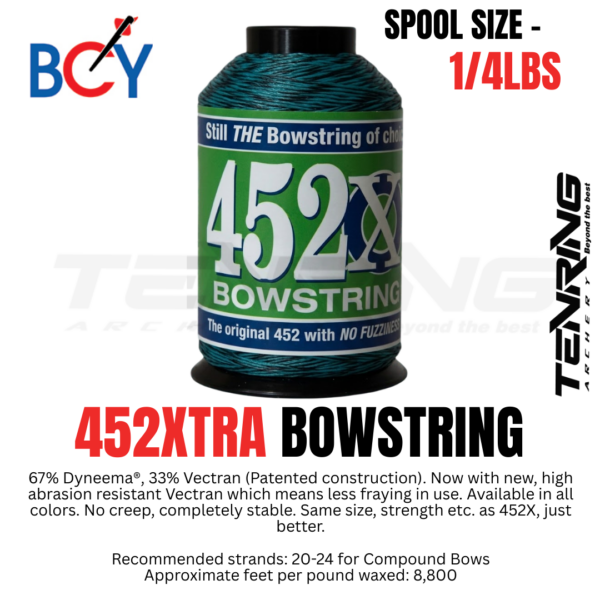 BCY | BCY 452XTRA STRING SPOOL 1/4 | DUEL COLOUR | STRING METRIAL | STRING SPOOLS