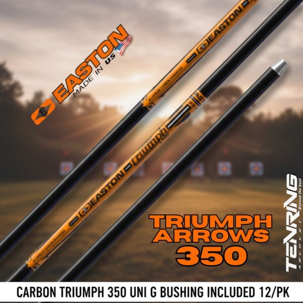 EASTON | CARBON TRIUMPH G & S BUSHING INCLUDED 12/PK COMPLETE ARROWS WITH POINTS | INDOOR ARROWS