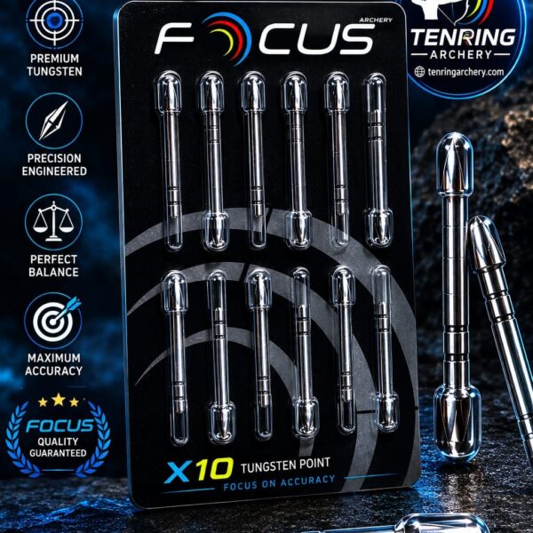FOCUS ARCHERY | GLUE-IN-POINT | X10 | TUNGSTEN POINTS